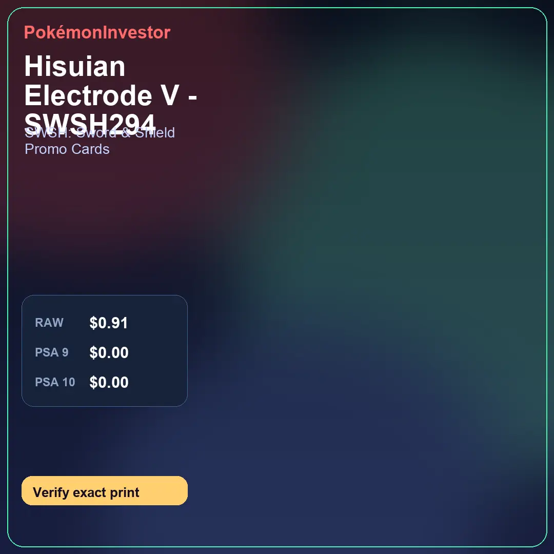 Card research image for Hisuian Electrode V - SWSH294
