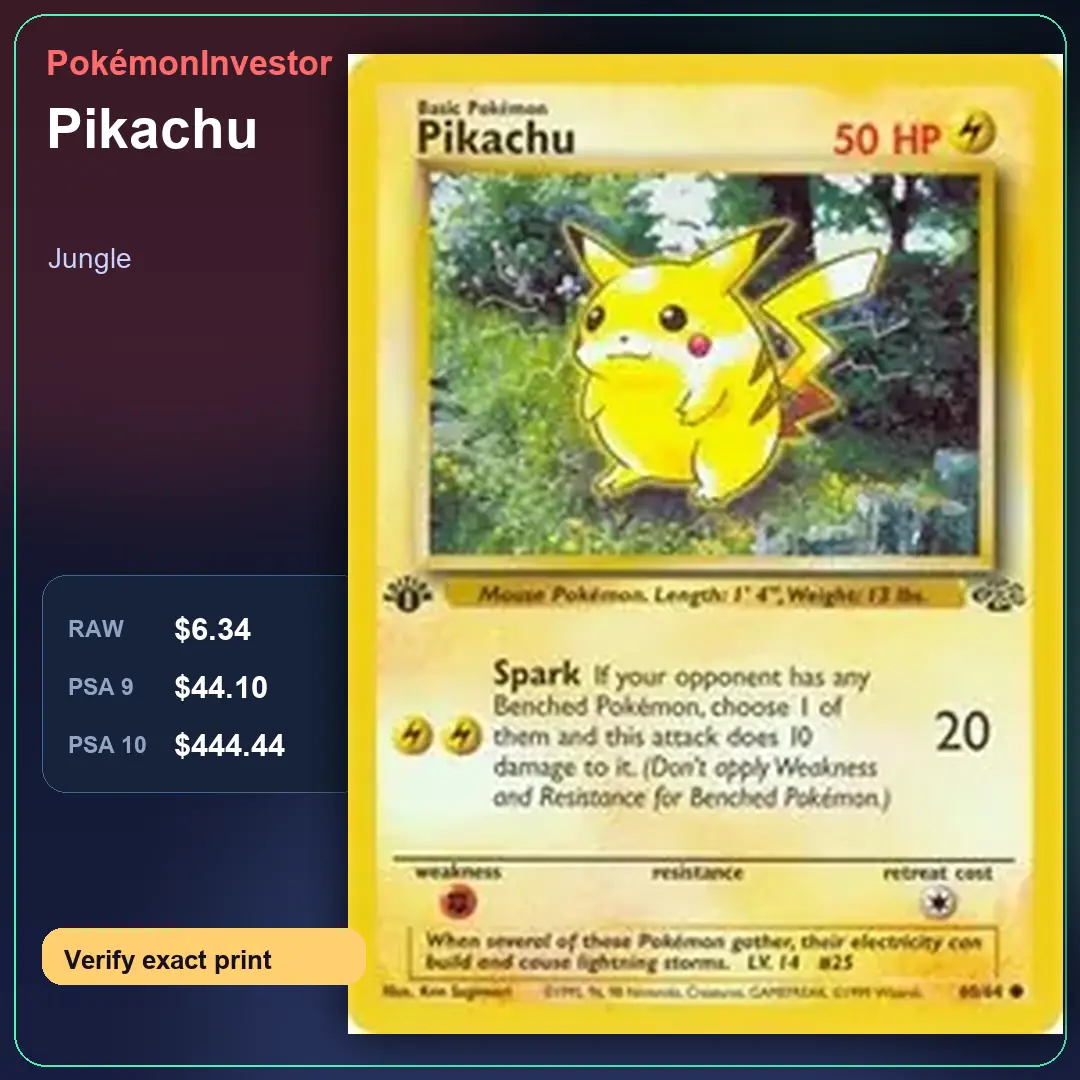 Card research image for Pikachu