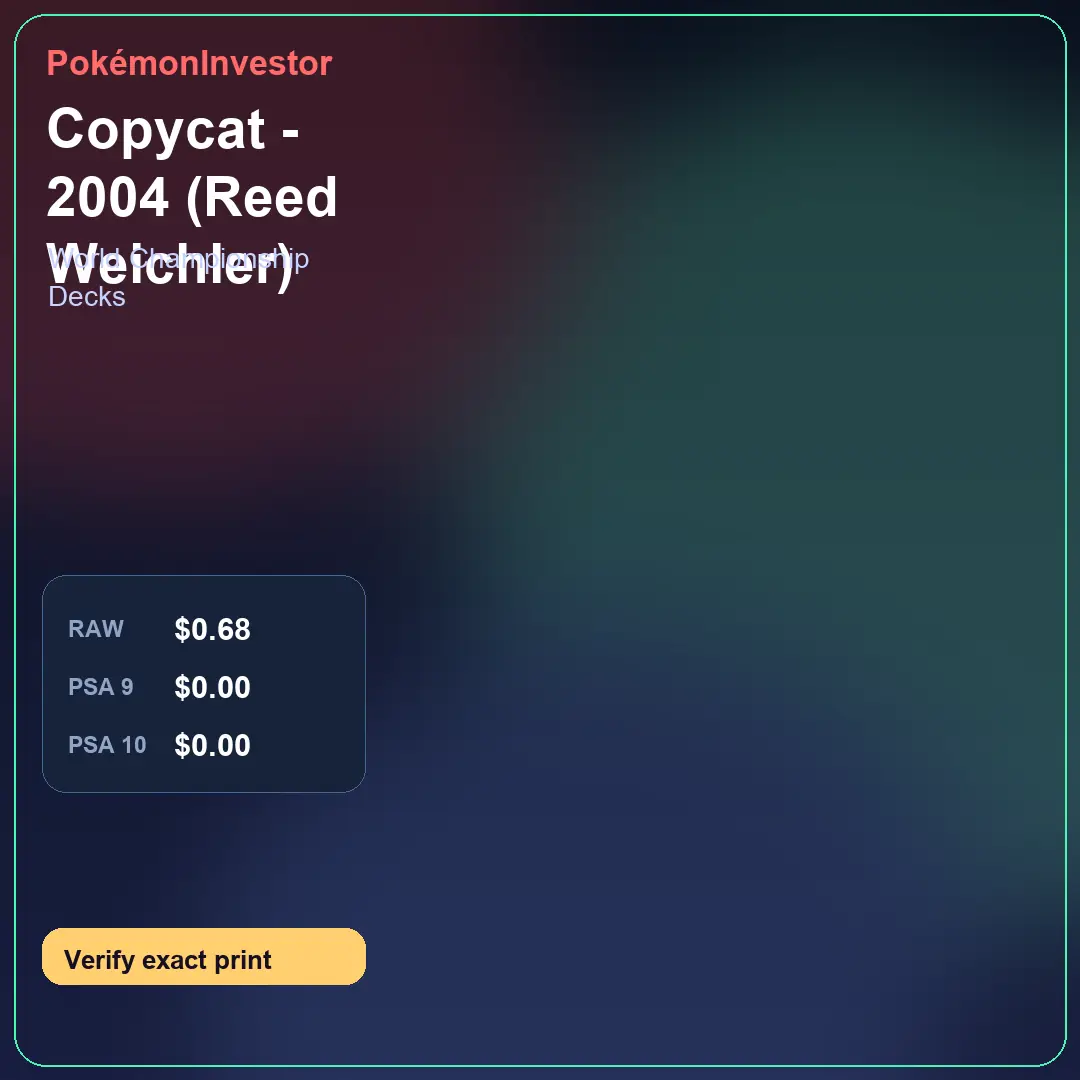 Card research image for Copycat - 2004 (Reed Weichler)