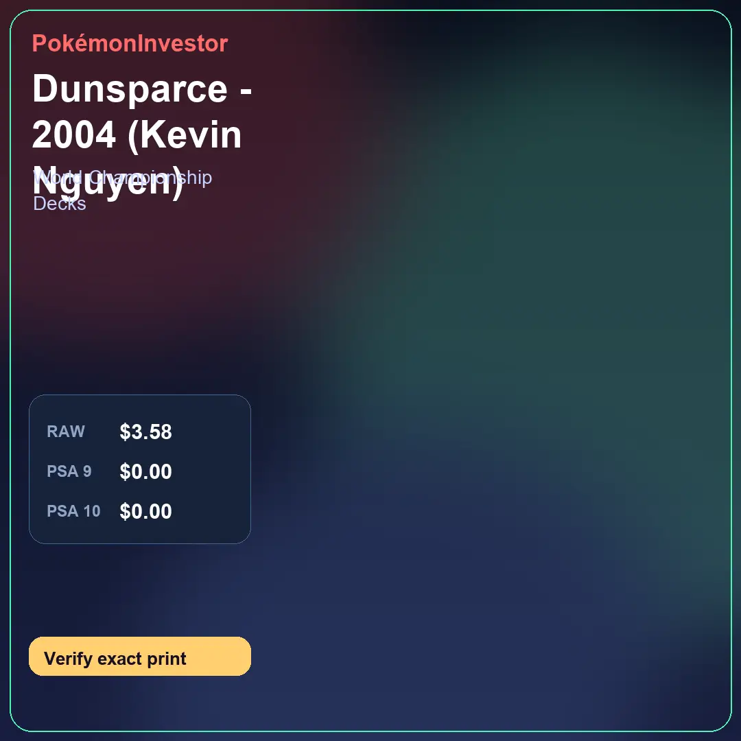 Card research image for Dunsparce - 2004 (Kevin Nguyen)