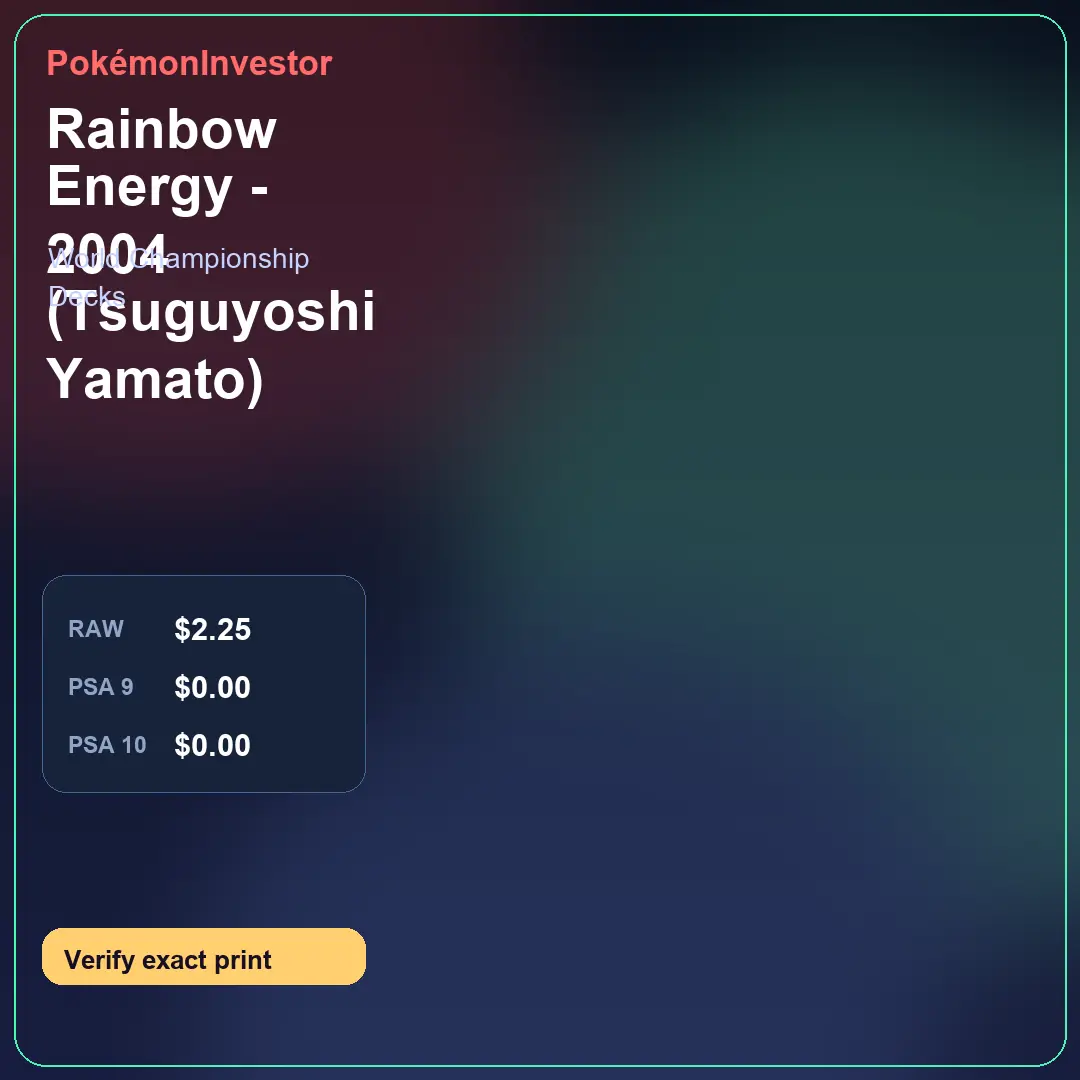 Card research image for Rainbow Energy - 2004 (Tsuguyoshi Yamato)