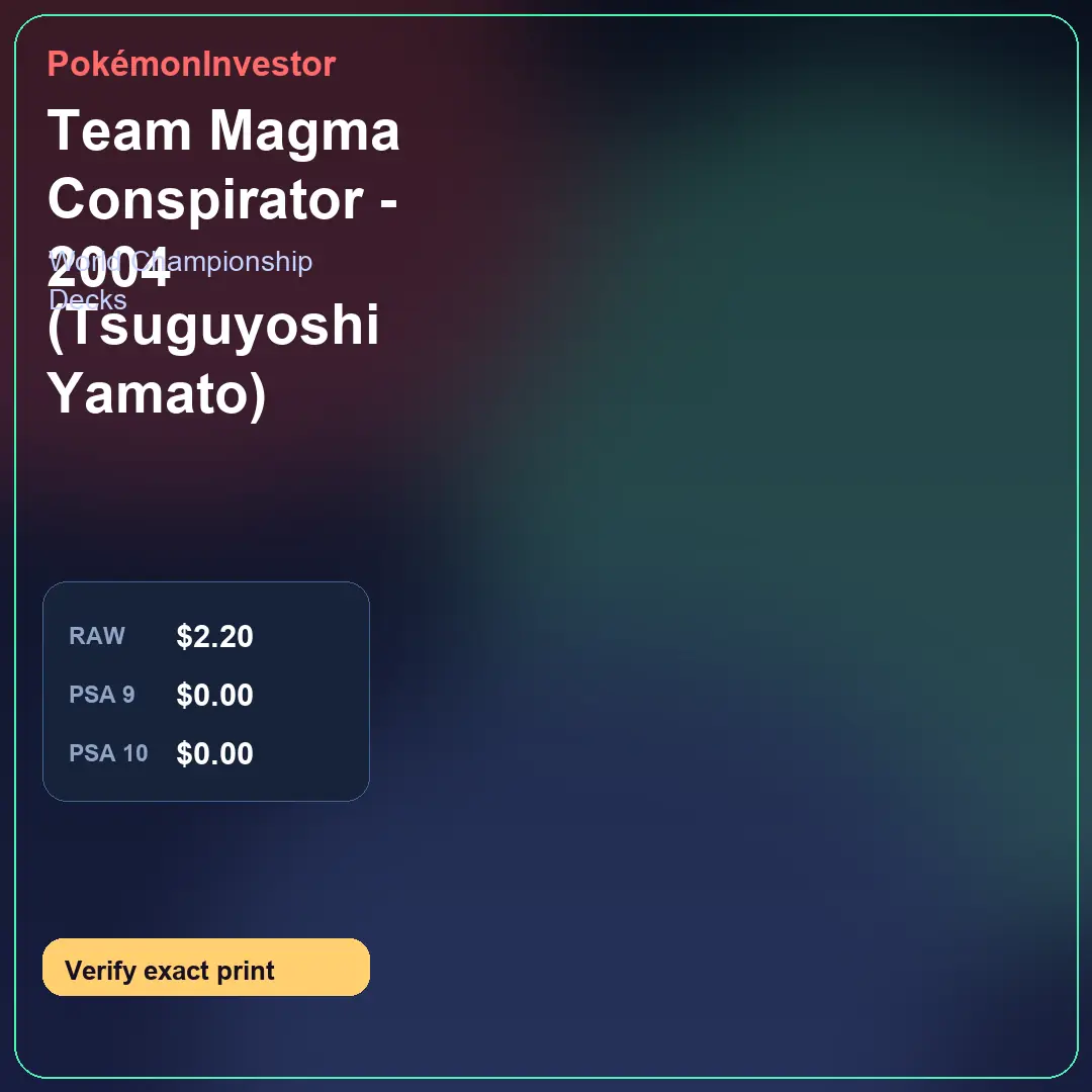 Card research image for Team Magma Conspirator - 2004 (Tsuguyoshi Yamato)