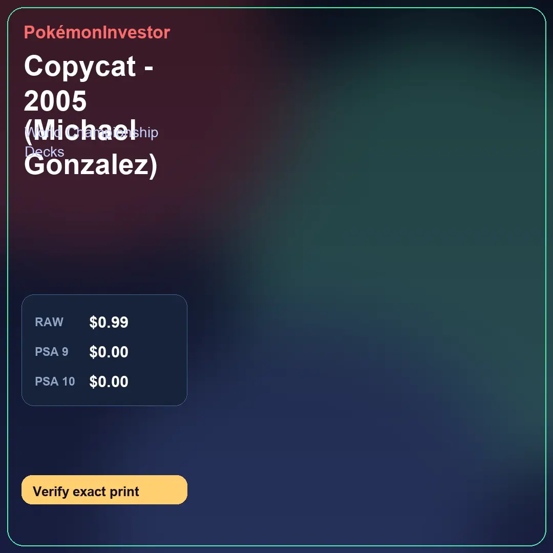 Card research image for Copycat - 2005 (Michael Gonzalez)