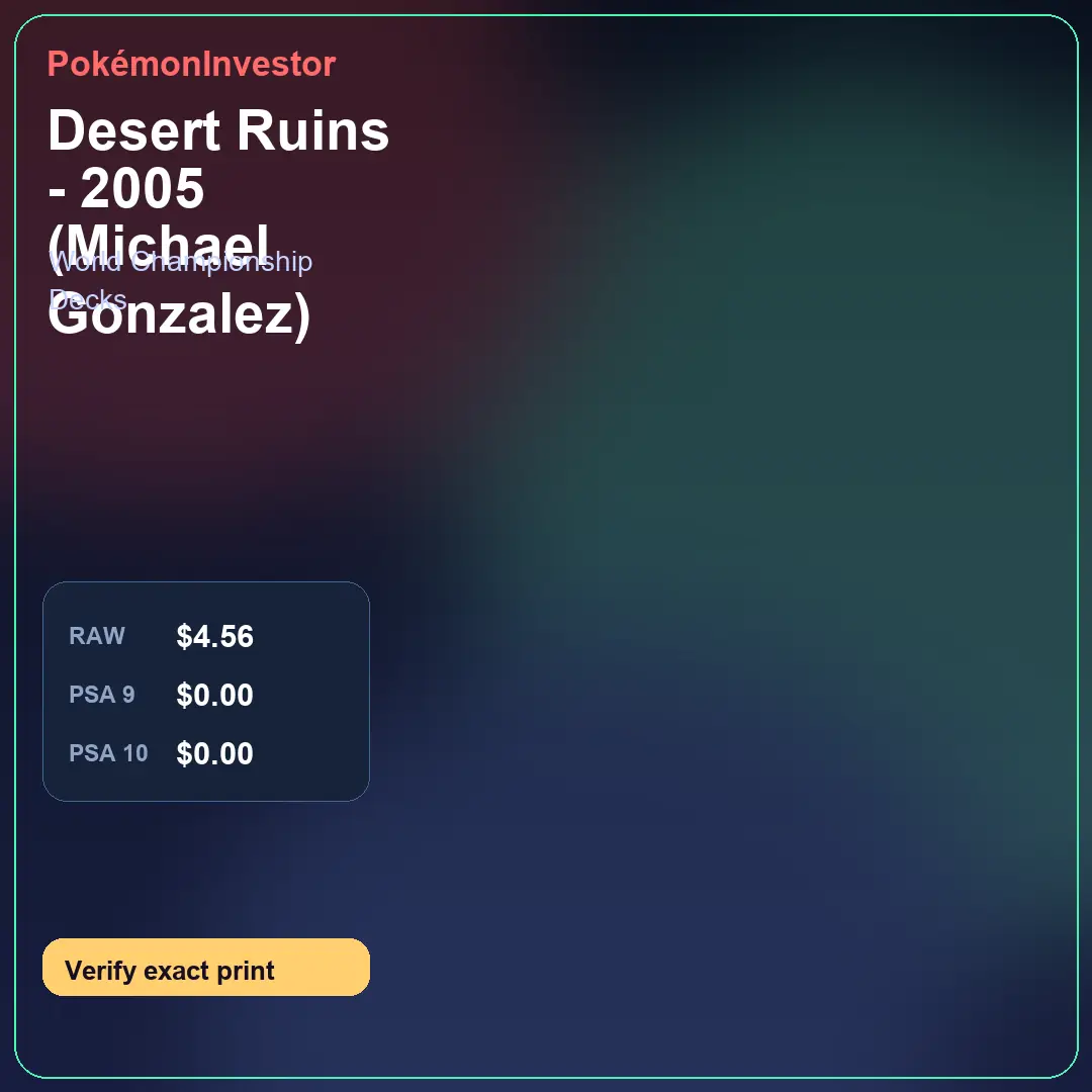 Card research image for Desert Ruins - 2005 (Michael Gonzalez)