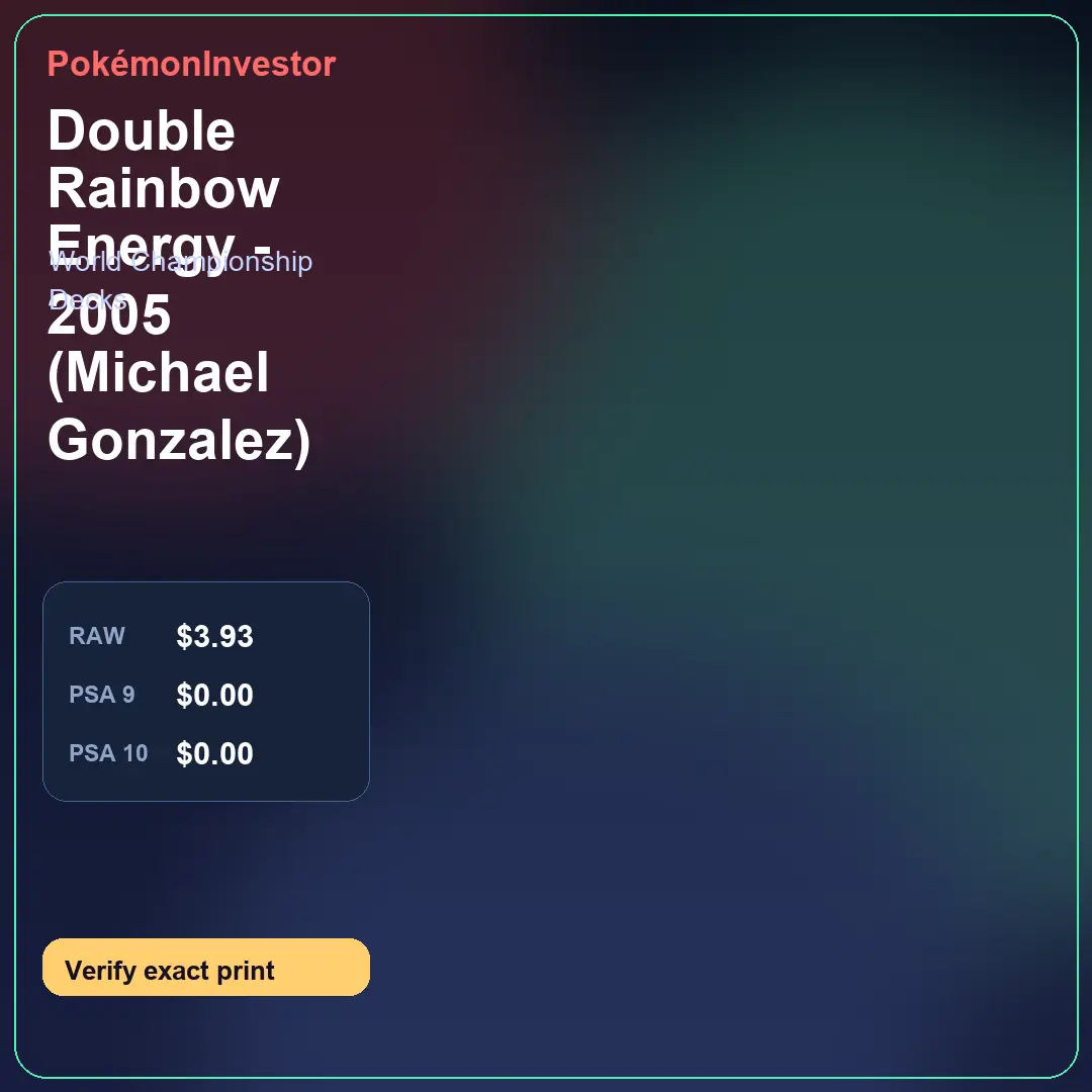 Card research image for Double Rainbow Energy - 2005 (Michael Gonzalez)