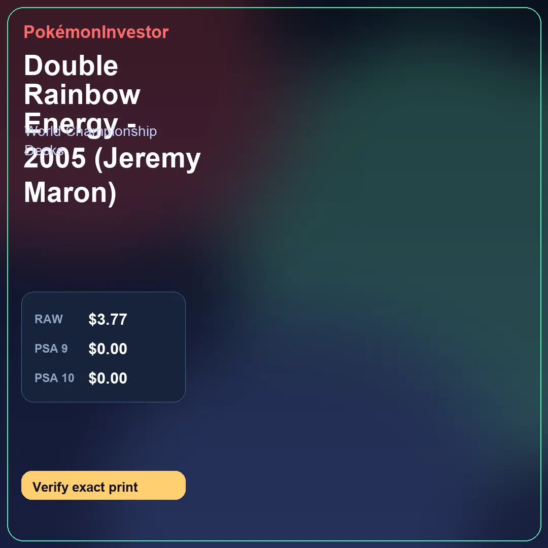 Card research image for Double Rainbow Energy - 2005 (Jeremy Maron)