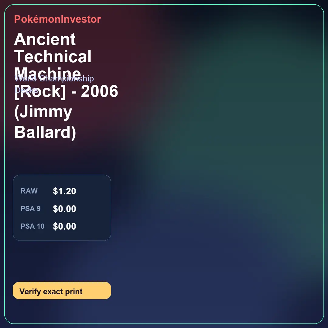 Card research image for Ancient Technical Machine [Rock] - 2006 (Jimmy Ballard)