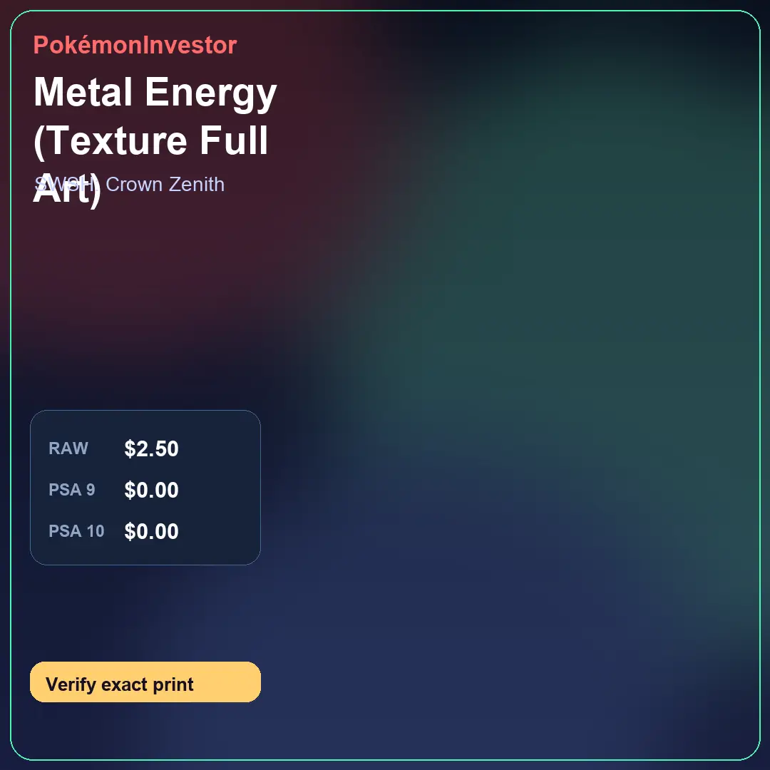 Card research image for Metal Energy (Texture Full Art)