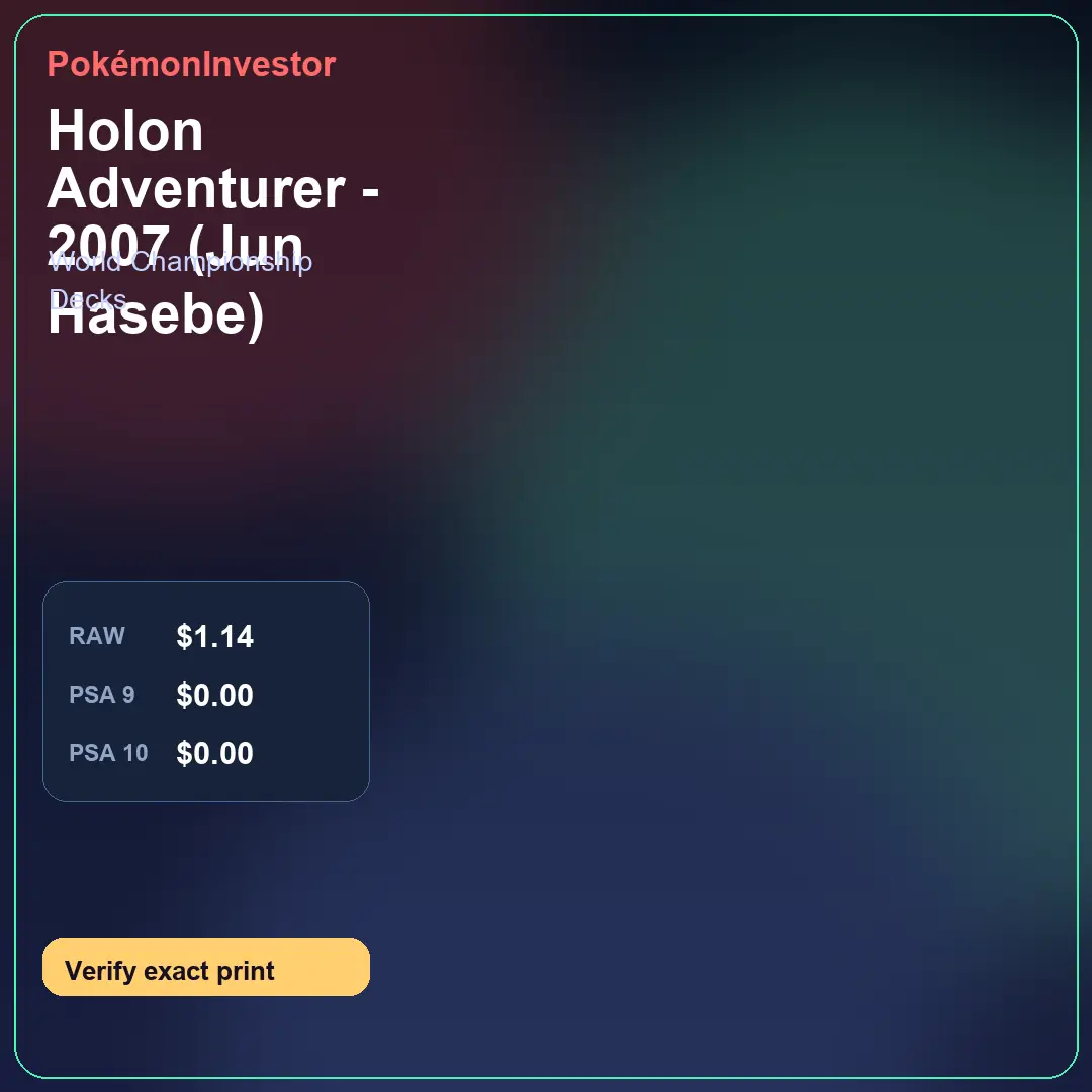Card research image for Holon Adventurer - 2007 (Jun Hasebe)