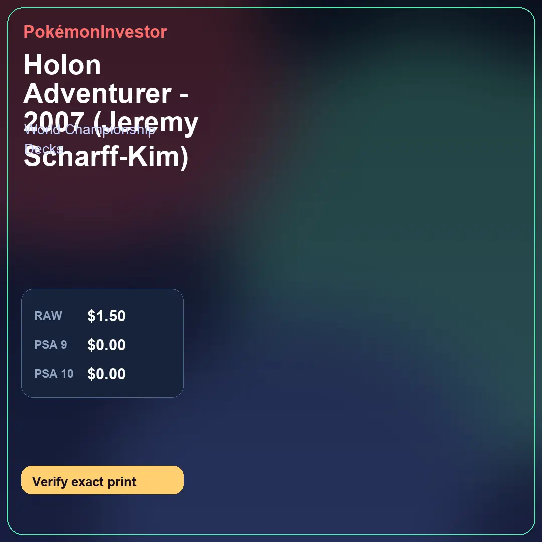 Card research image for Holon Adventurer - 2007 (Jeremy Scharff-Kim)
