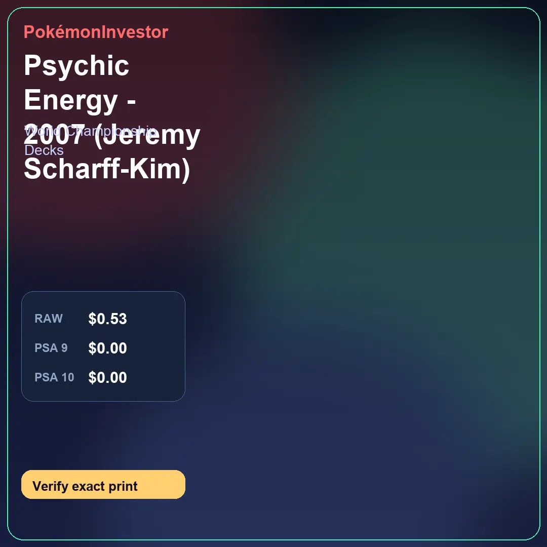 Card research image for Psychic Energy - 2007 (Jeremy Scharff-Kim)