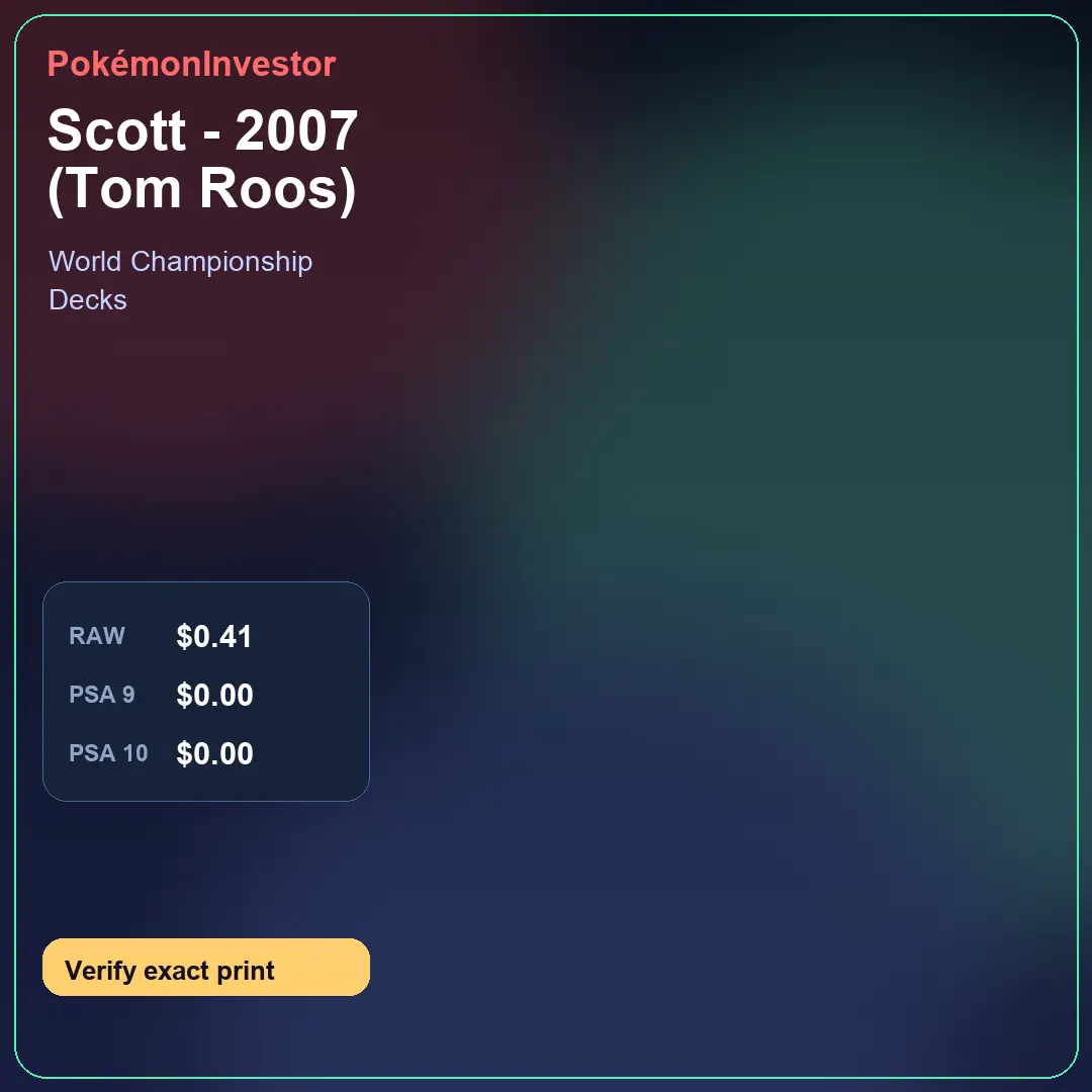 Card research image for Scott - 2007 (Tom Roos)