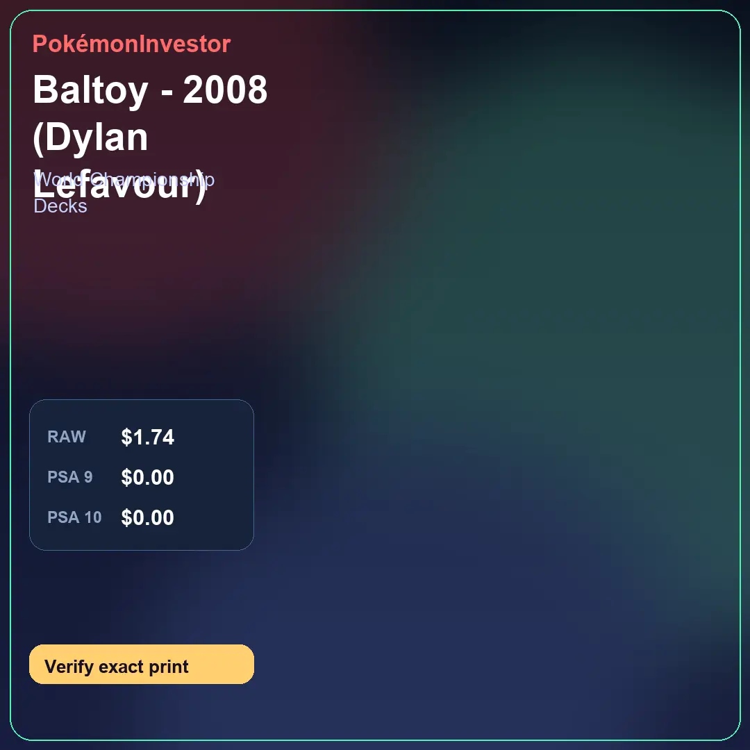 Card research image for Baltoy - 2008 (Dylan Lefavour)