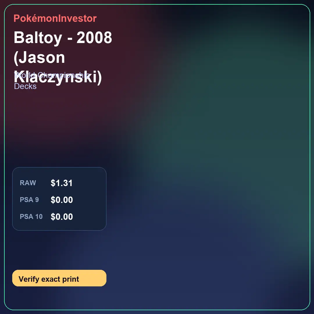 Card research image for Baltoy - 2008 (Jason Klaczynski)
