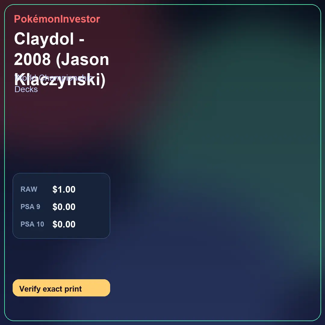 Card research image for Claydol - 2008 (Jason Klaczynski)