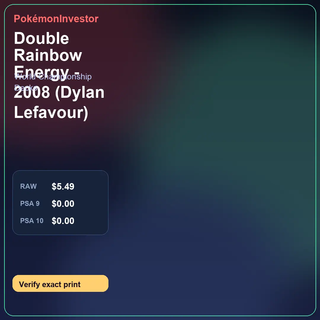 Card research image for Double Rainbow Energy - 2008 (Dylan Lefavour)