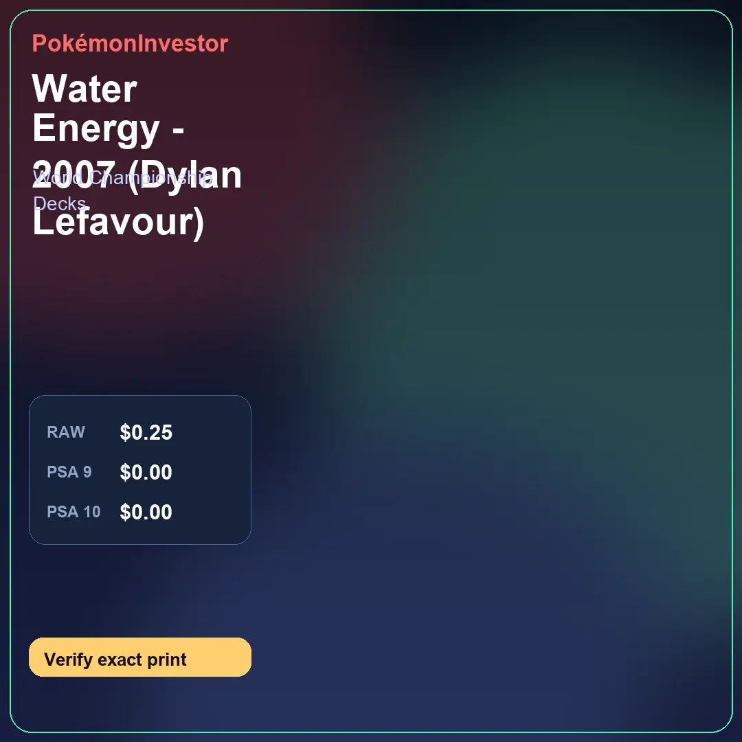 Card research image for Water Energy - 2007 (Dylan Lefavour)