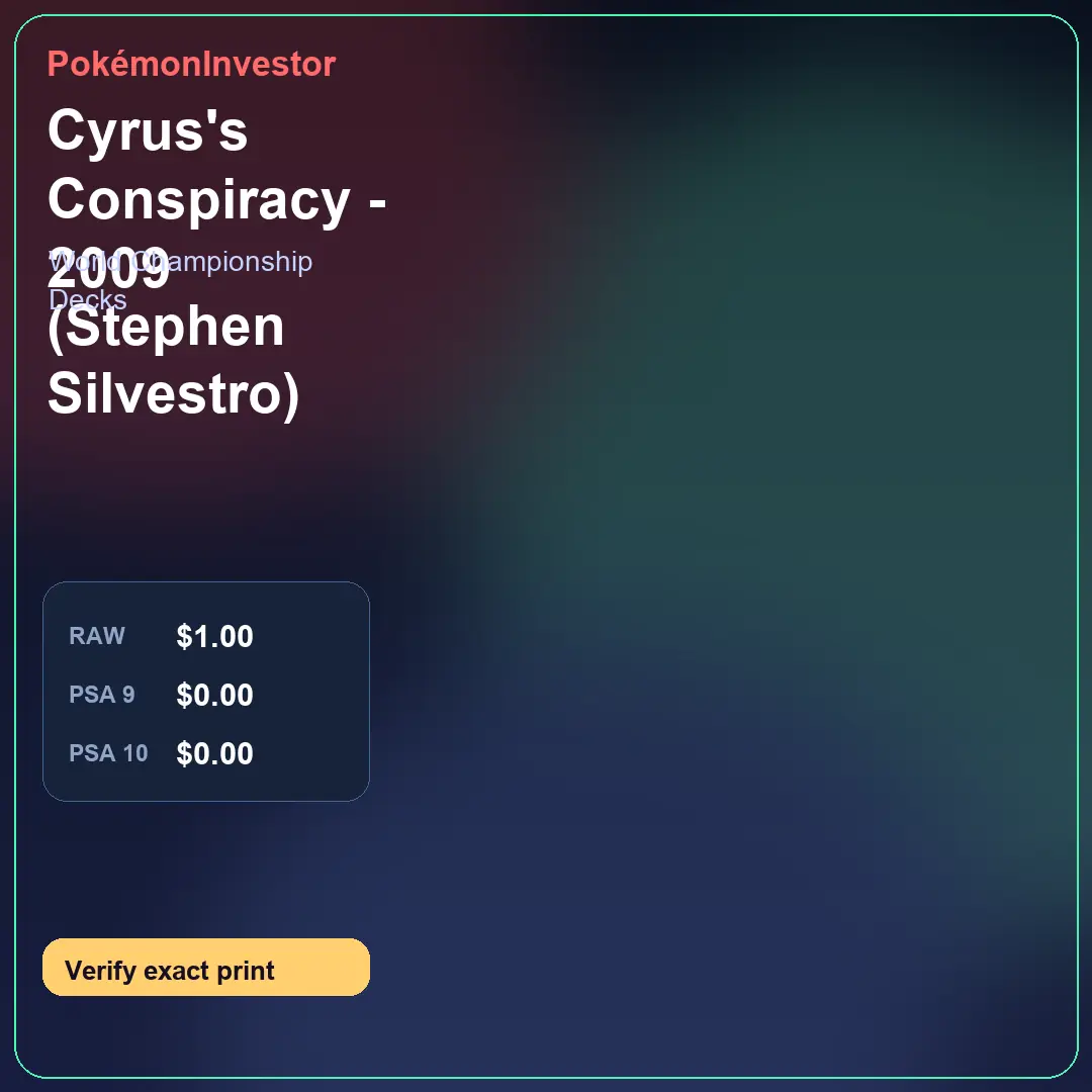 Card research image for Cyrus's Conspiracy - 2009 (Stephen Silvestro)