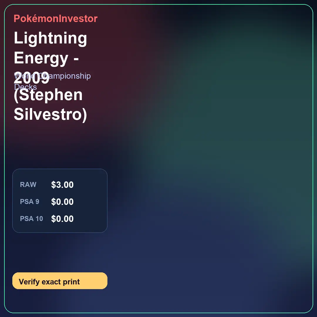 Card research image for Lightning Energy - 2009 (Stephen Silvestro)