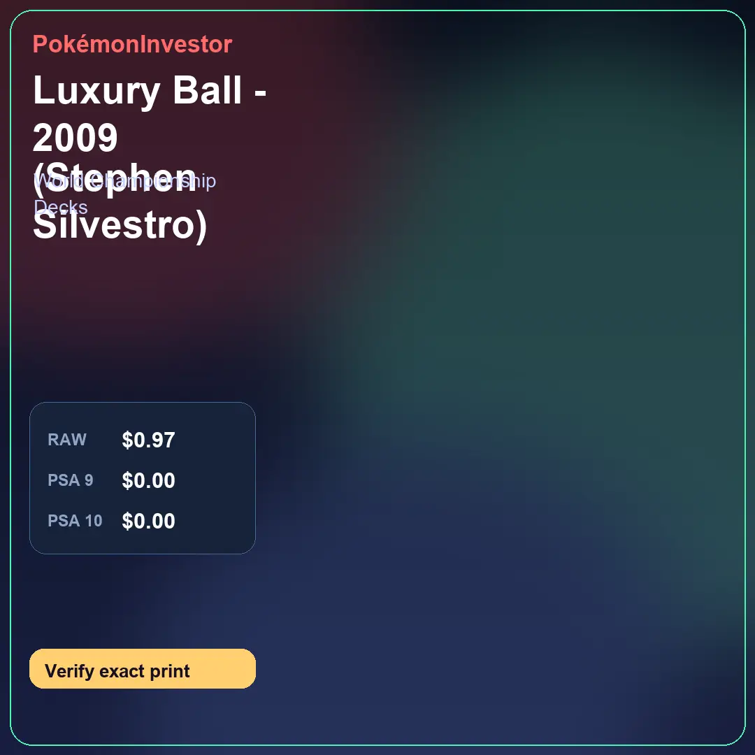 Card research image for Luxury Ball - 2009 (Stephen Silvestro)