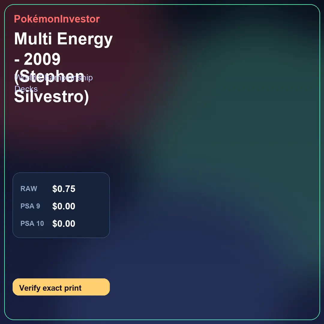 Card research image for Multi Energy - 2009 (Stephen Silvestro)
