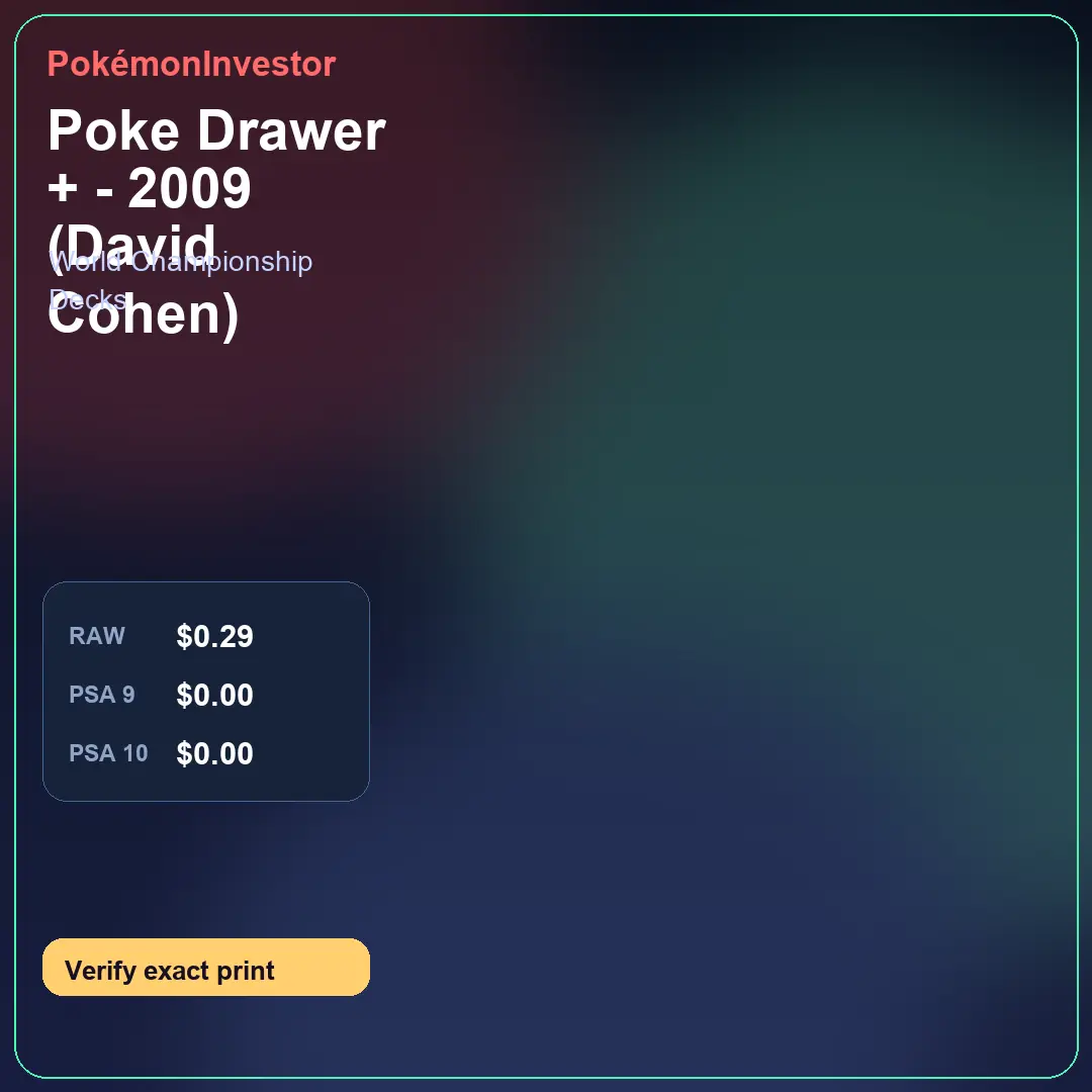 Card research image for Poke Drawer + - 2009 (David Cohen)