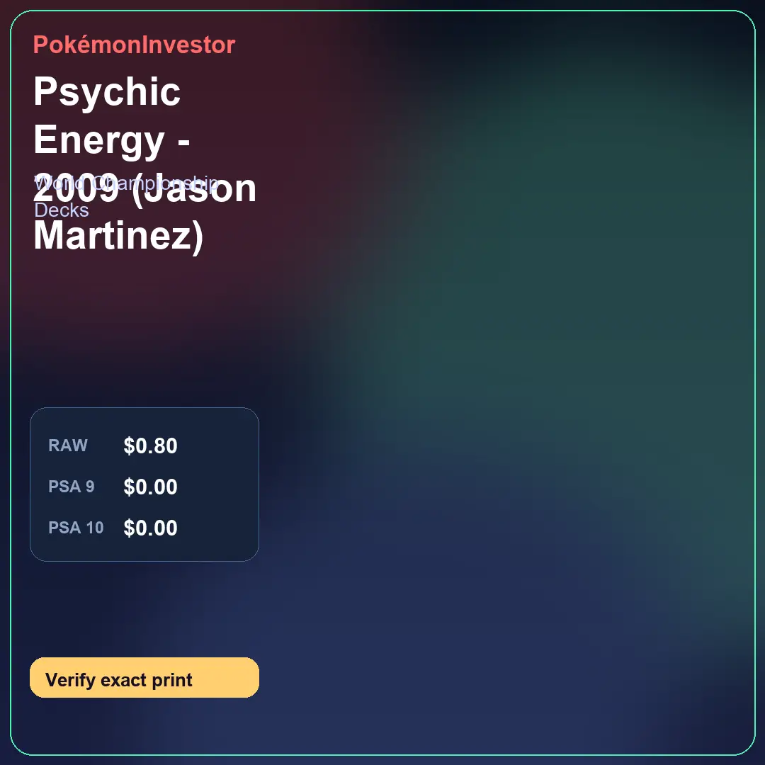 Card research image for Psychic Energy - 2009 (Jason Martinez)