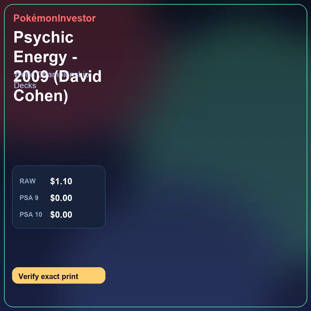 Card research image for Psychic Energy - 2009 (David Cohen)