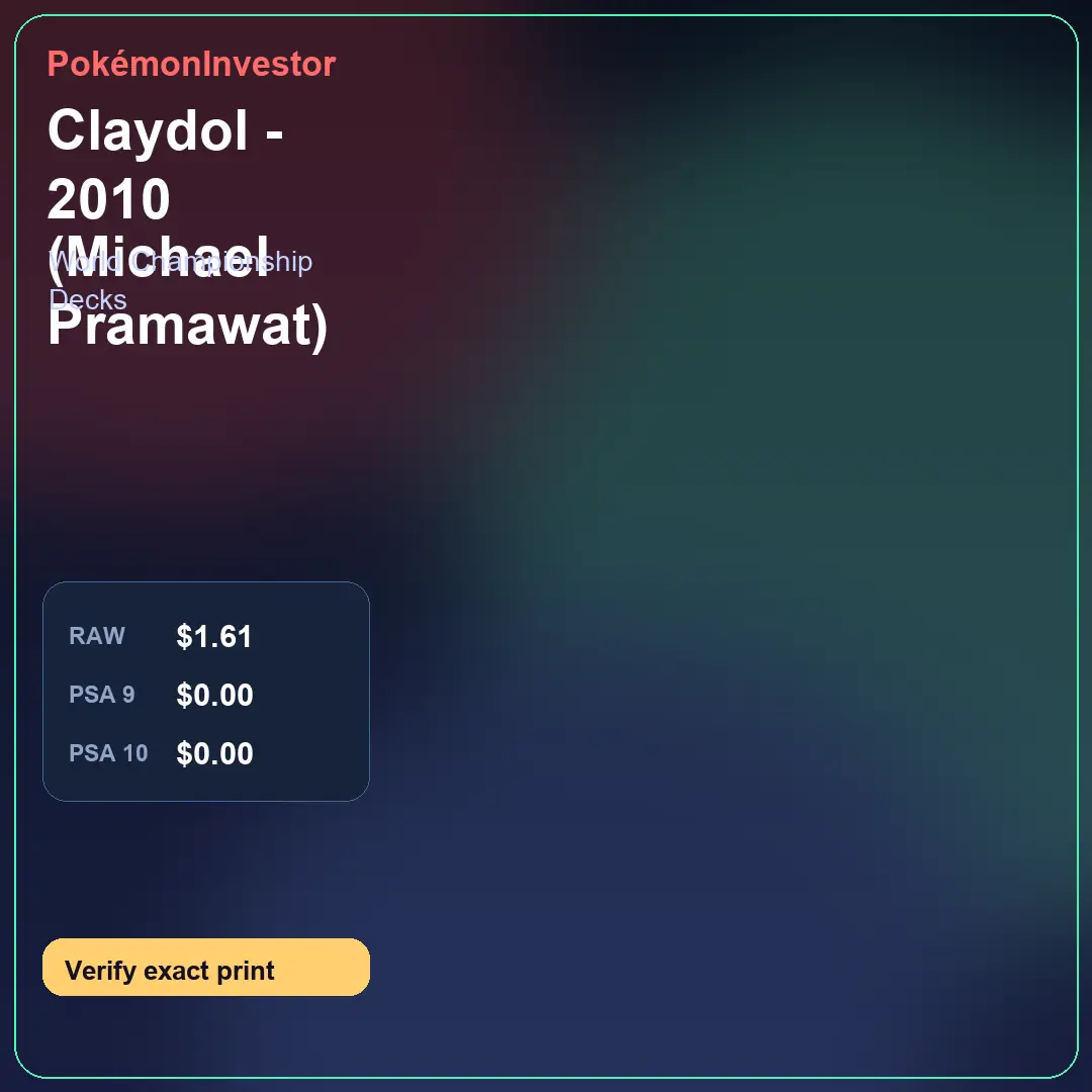 Card research image for Claydol - 2010 (Michael Pramawat)