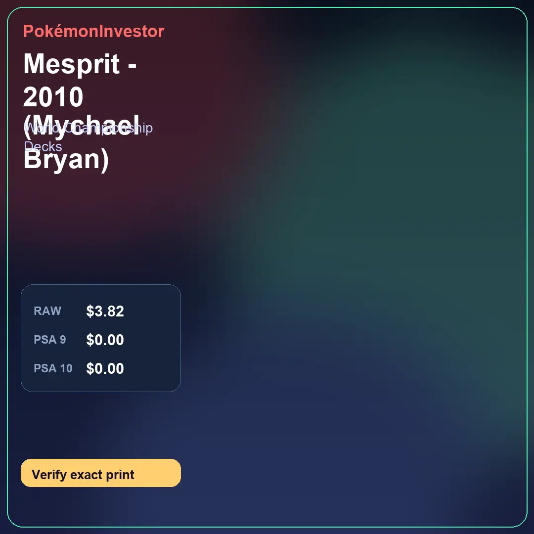Card research image for Mesprit - 2010 (Mychael Bryan)