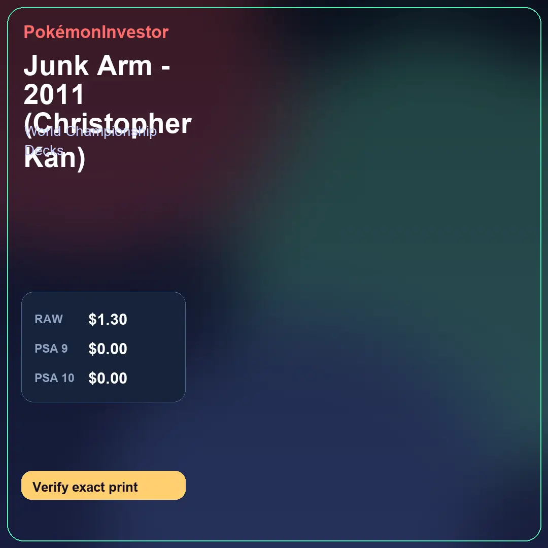 Card research image for Junk Arm - 2011 (Christopher Kan)