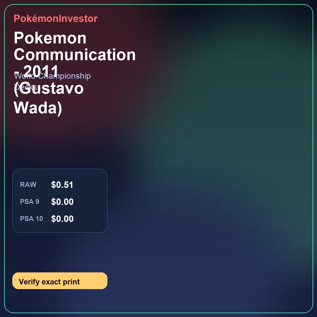 Card research image for Pokemon Communication - 2011 (Gustavo Wada)