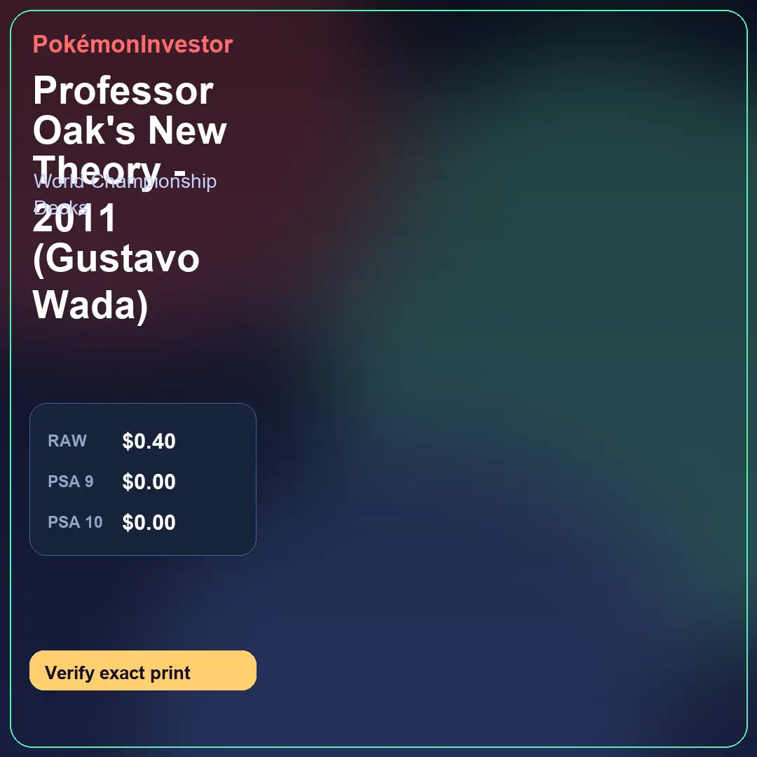 Card research image for Professor Oak's New Theory - 2011 (Gustavo Wada)