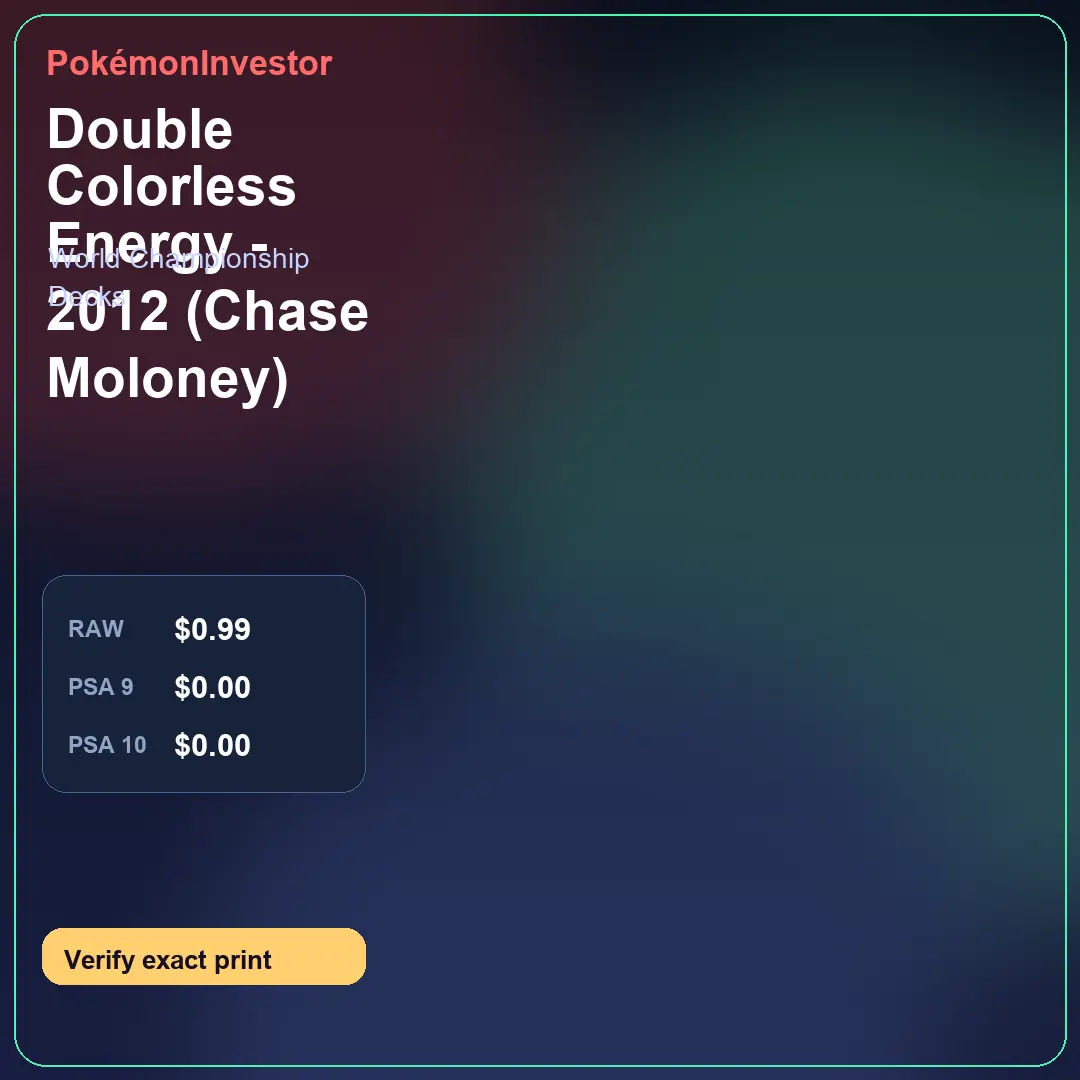 Card research image for Double Colorless Energy - 2012 (Chase Moloney)