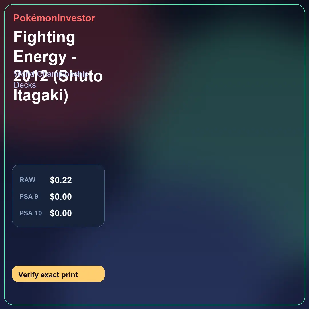 Card research image for Fighting Energy - 2012 (Shuto Itagaki)