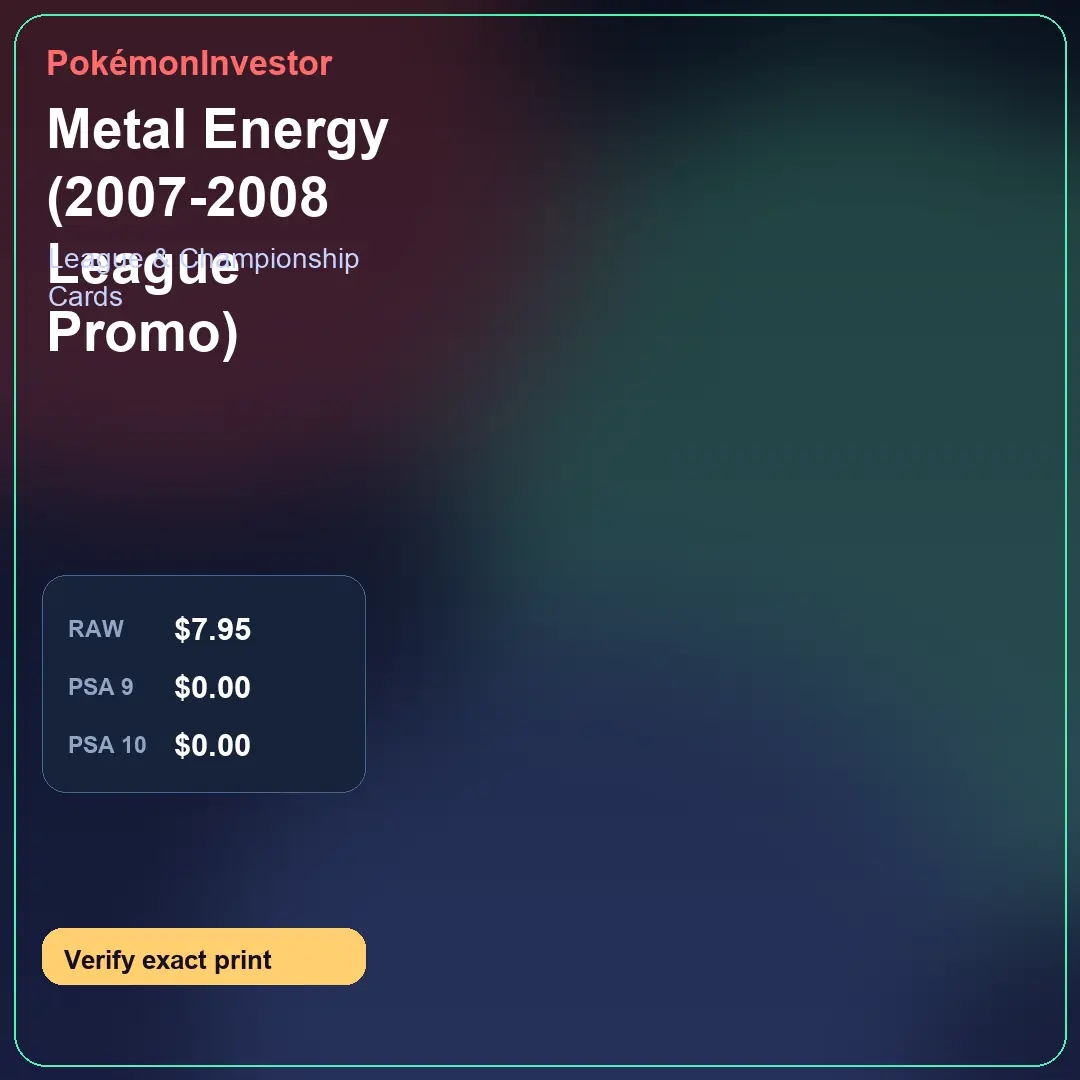 Card research image for Metal Energy (2007-2008 League Promo)