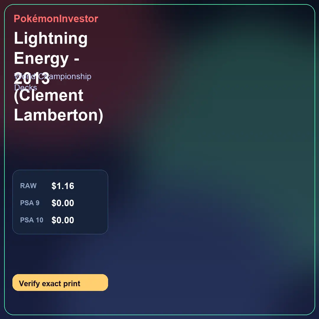 Card research image for Lightning Energy - 2013 (Clement Lamberton)