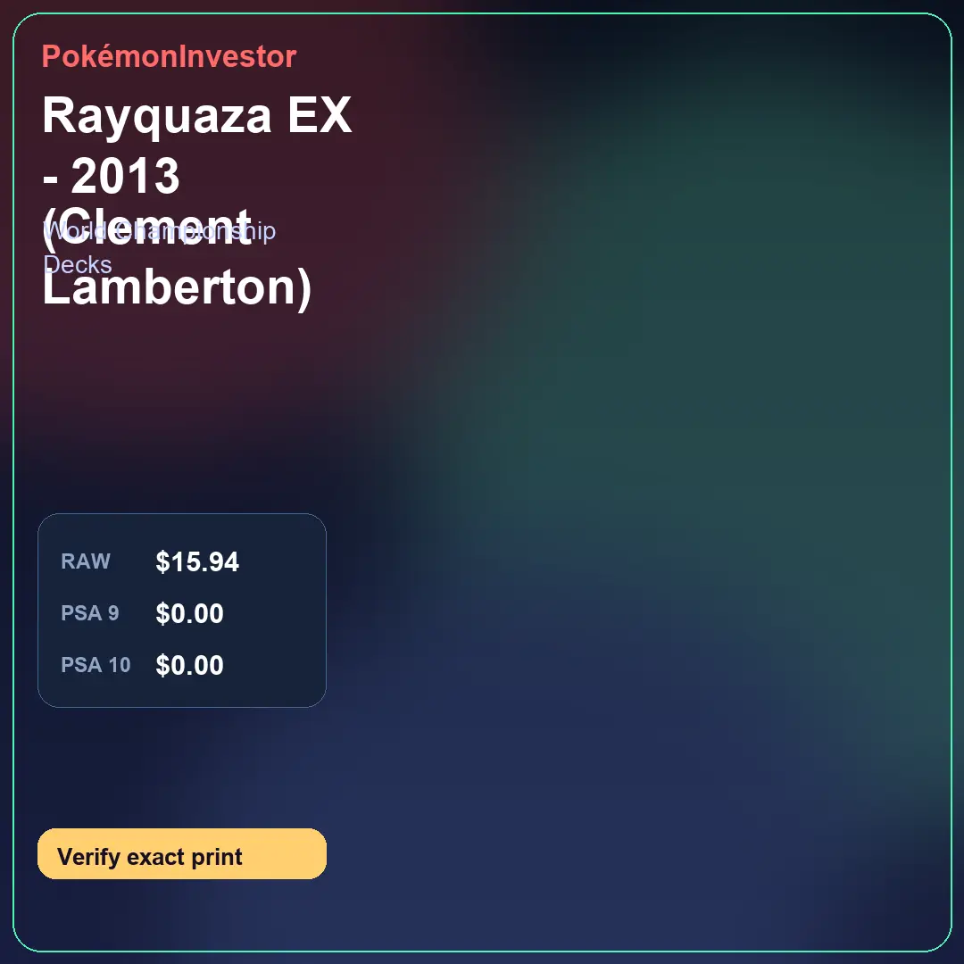 Card research image for Rayquaza EX - 2013 (Clement Lamberton)