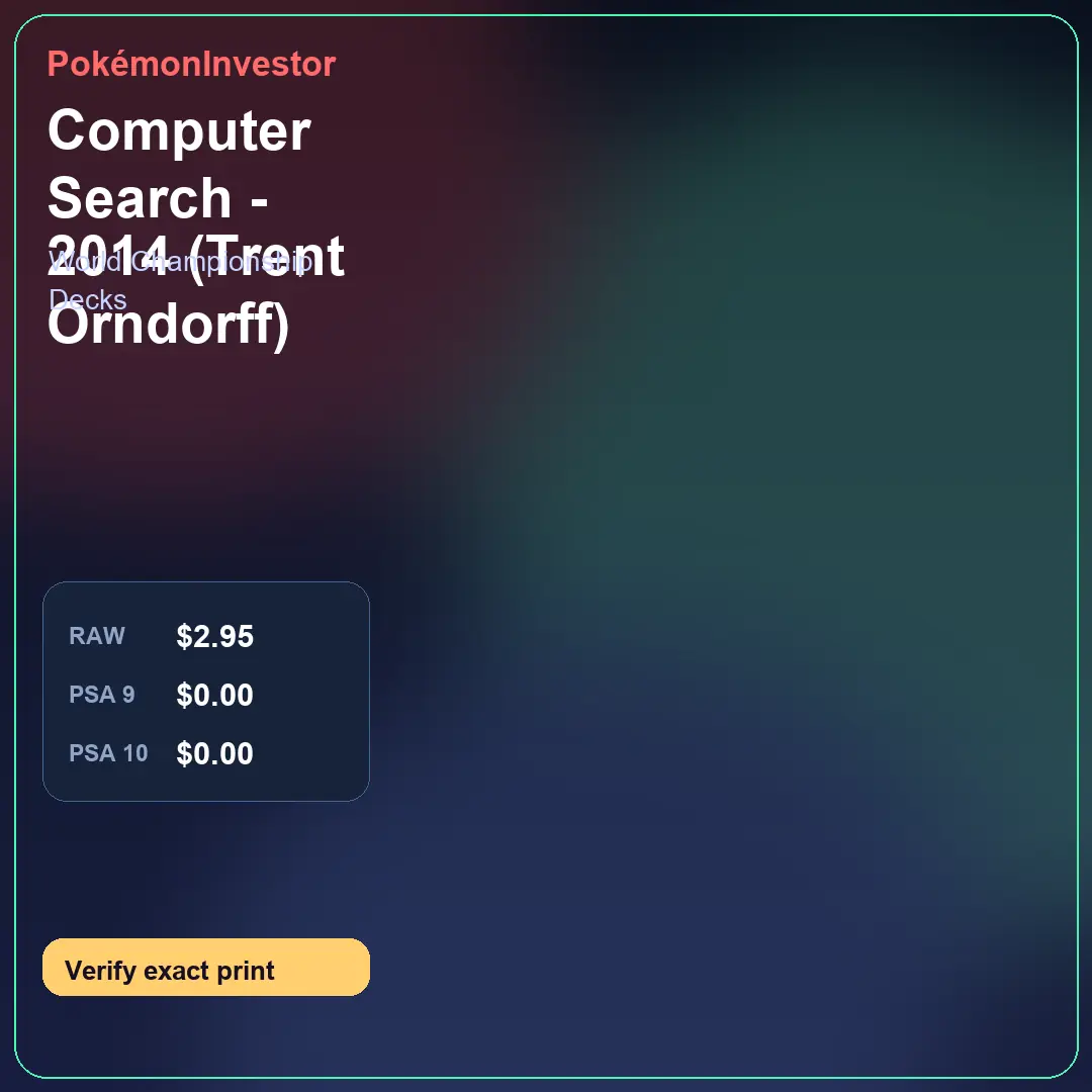 Card research image for Computer Search - 2014 (Trent Orndorff)