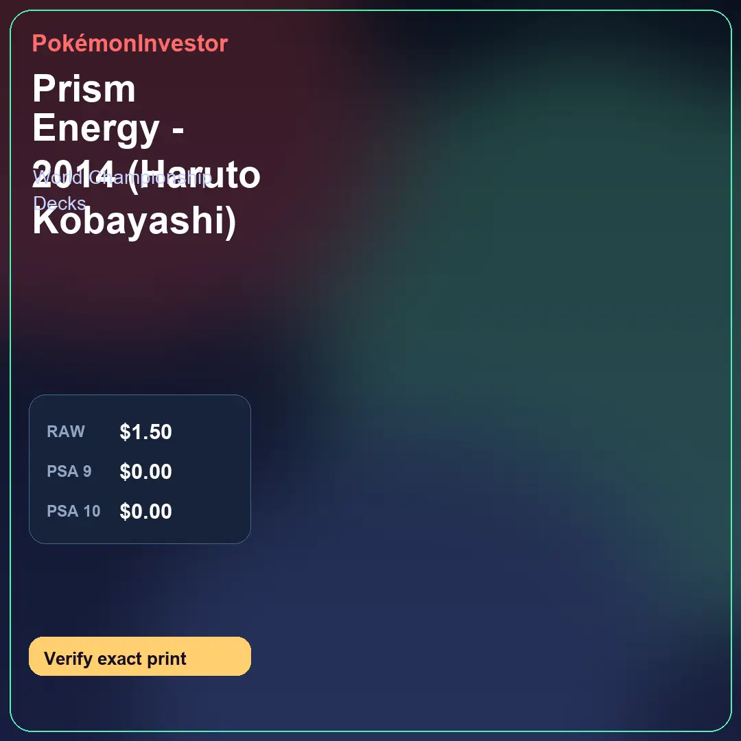 Card research image for Prism Energy - 2014 (Haruto Kobayashi)