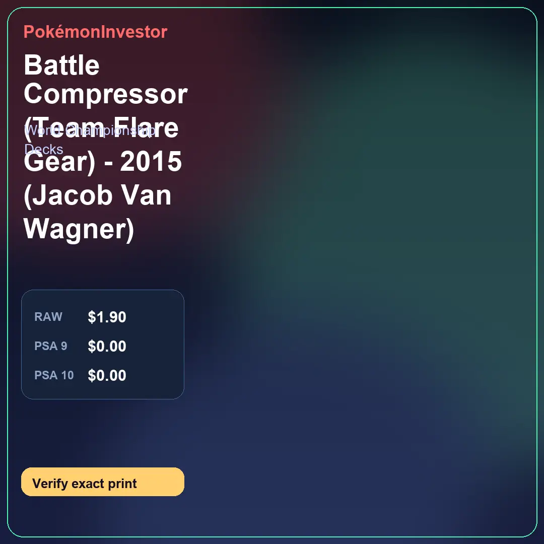 Card research image for Battle Compressor (Team Flare Gear) - 2015 (Jacob Van Wagner)