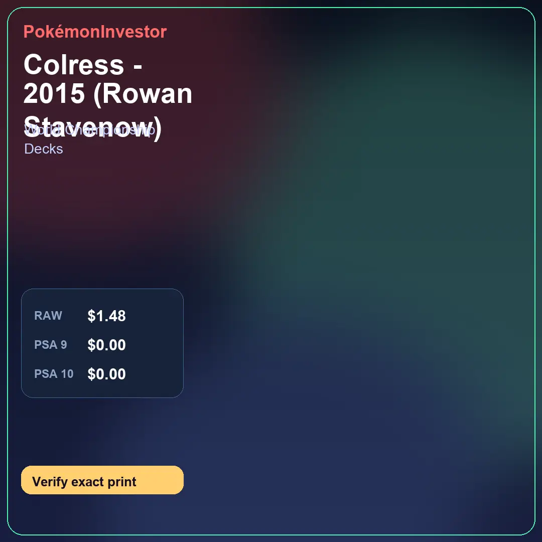 Card research image for Colress - 2015 (Rowan Stavenow)