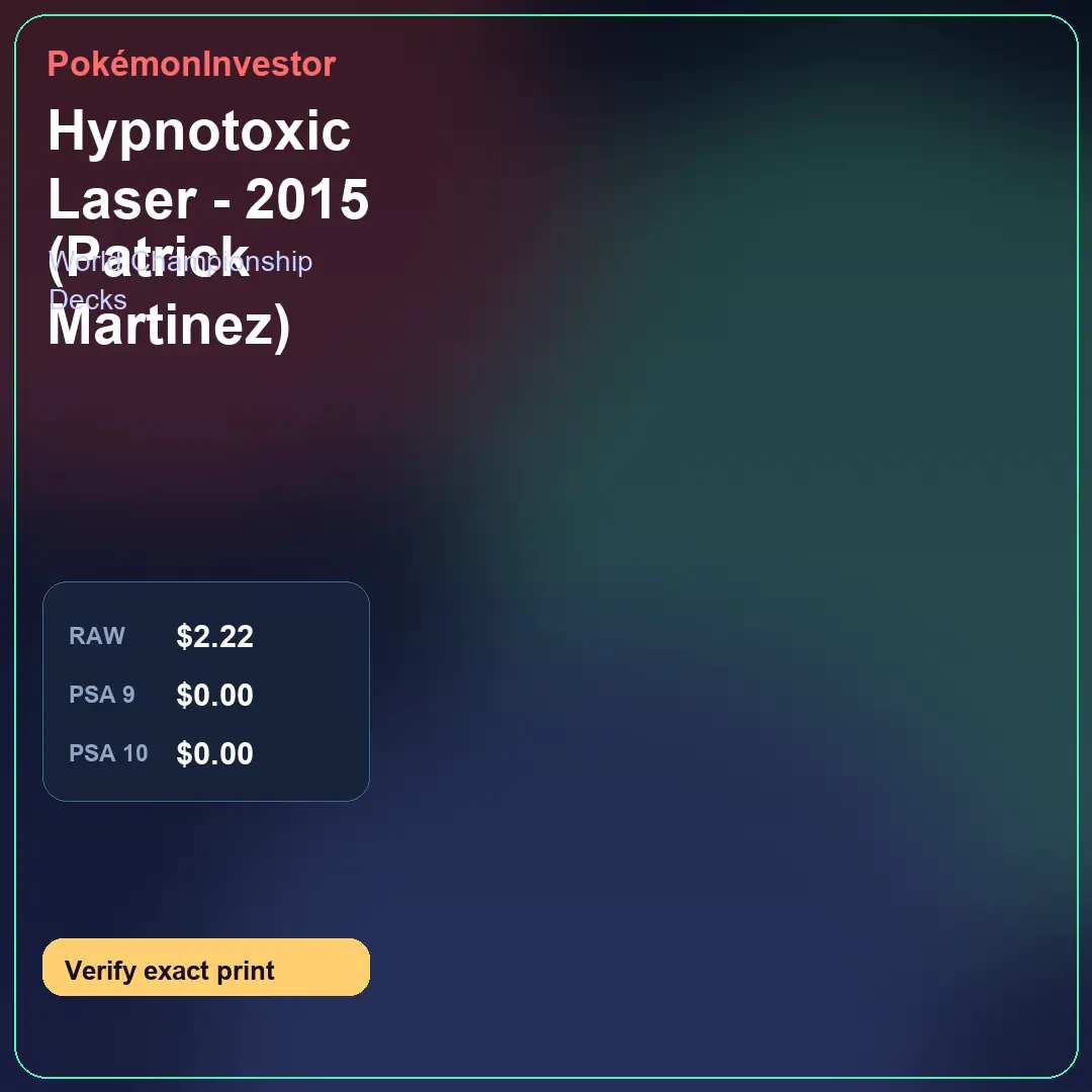 Card research image for Hypnotoxic Laser - 2015 (Patrick Martinez)