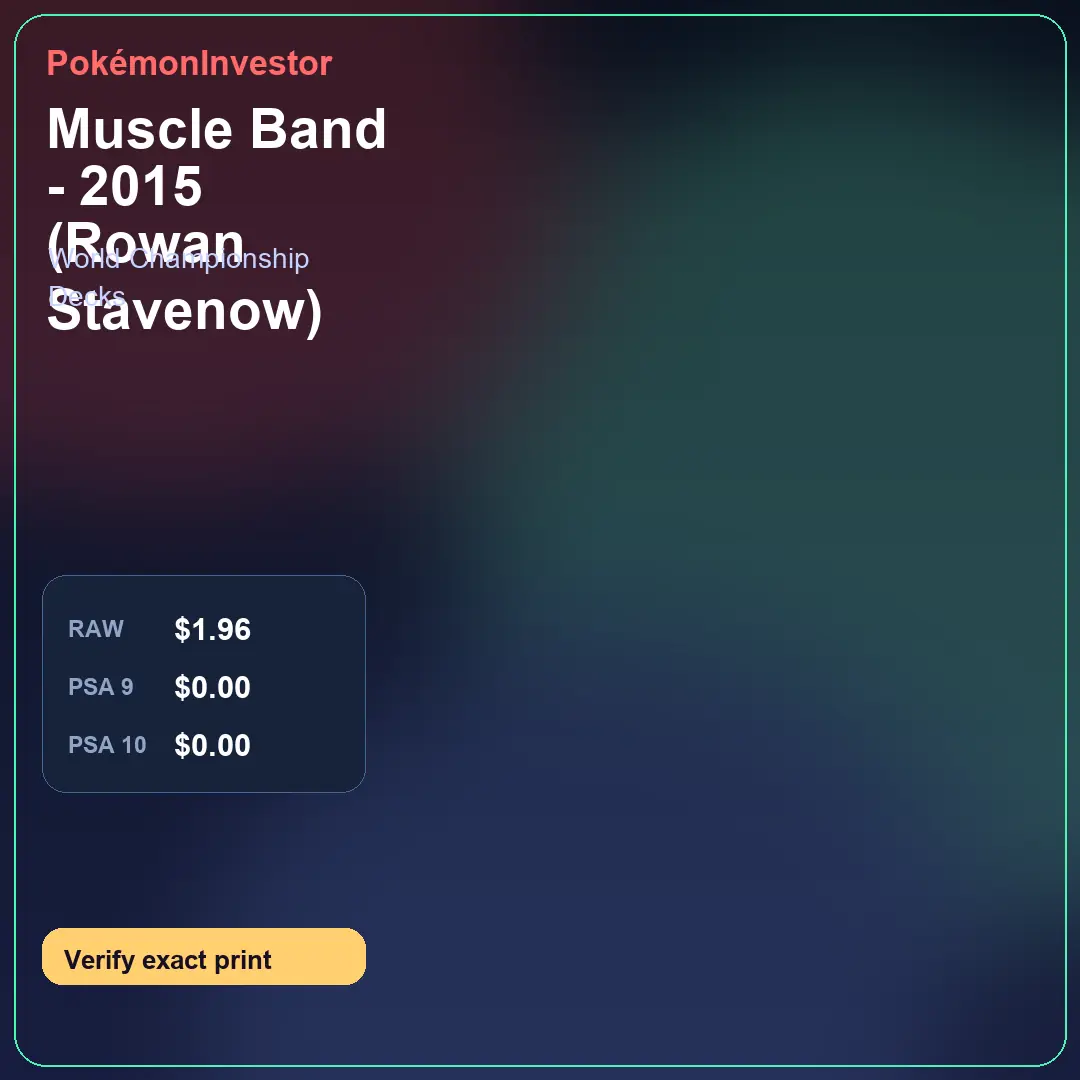 Card research image for Muscle Band - 2015 (Rowan Stavenow)