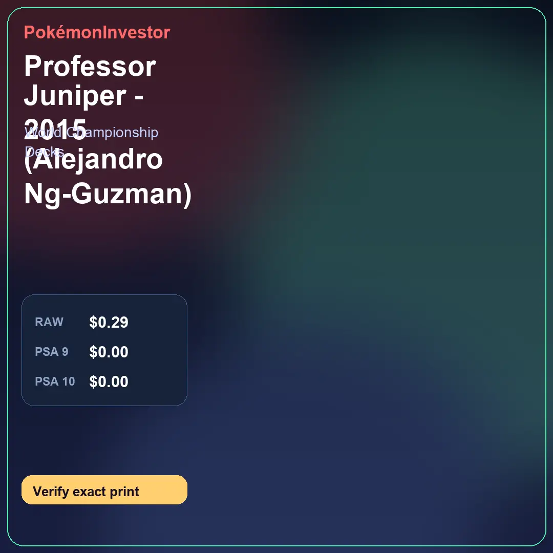 Card research image for Professor Juniper - 2015 (Alejandro Ng-Guzman)