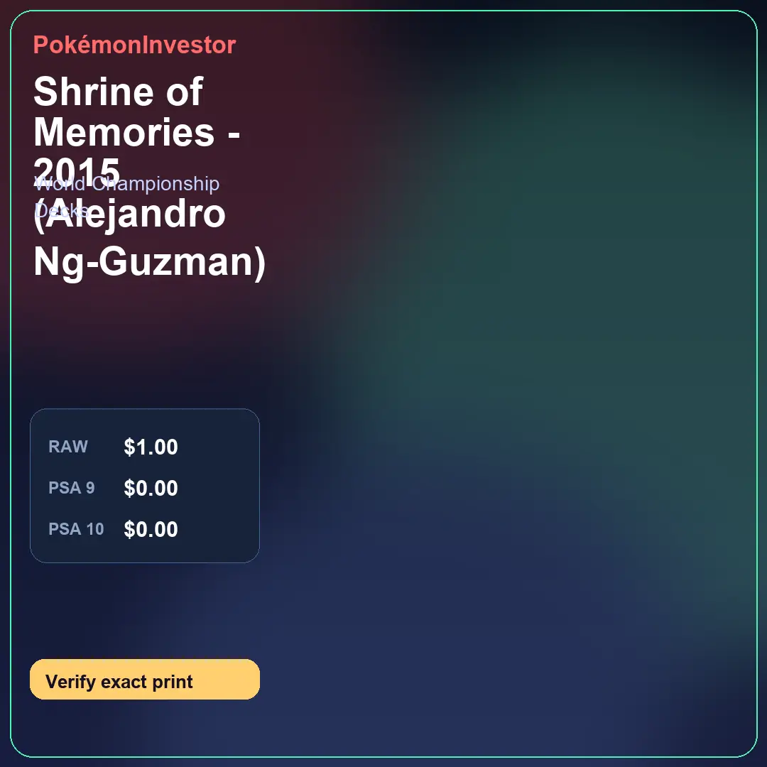 Card research image for Shrine of Memories - 2015 (Alejandro Ng-Guzman)