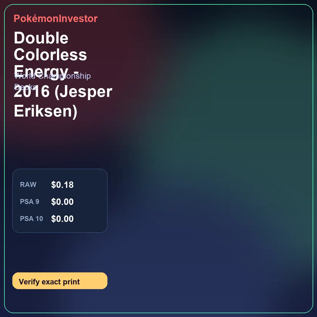 Card research image for Double Colorless Energy - 2016 (Jesper Eriksen)
