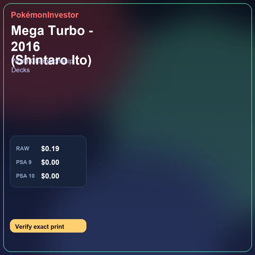 Card research image for Mega Turbo - 2016 (Shintaro Ito)