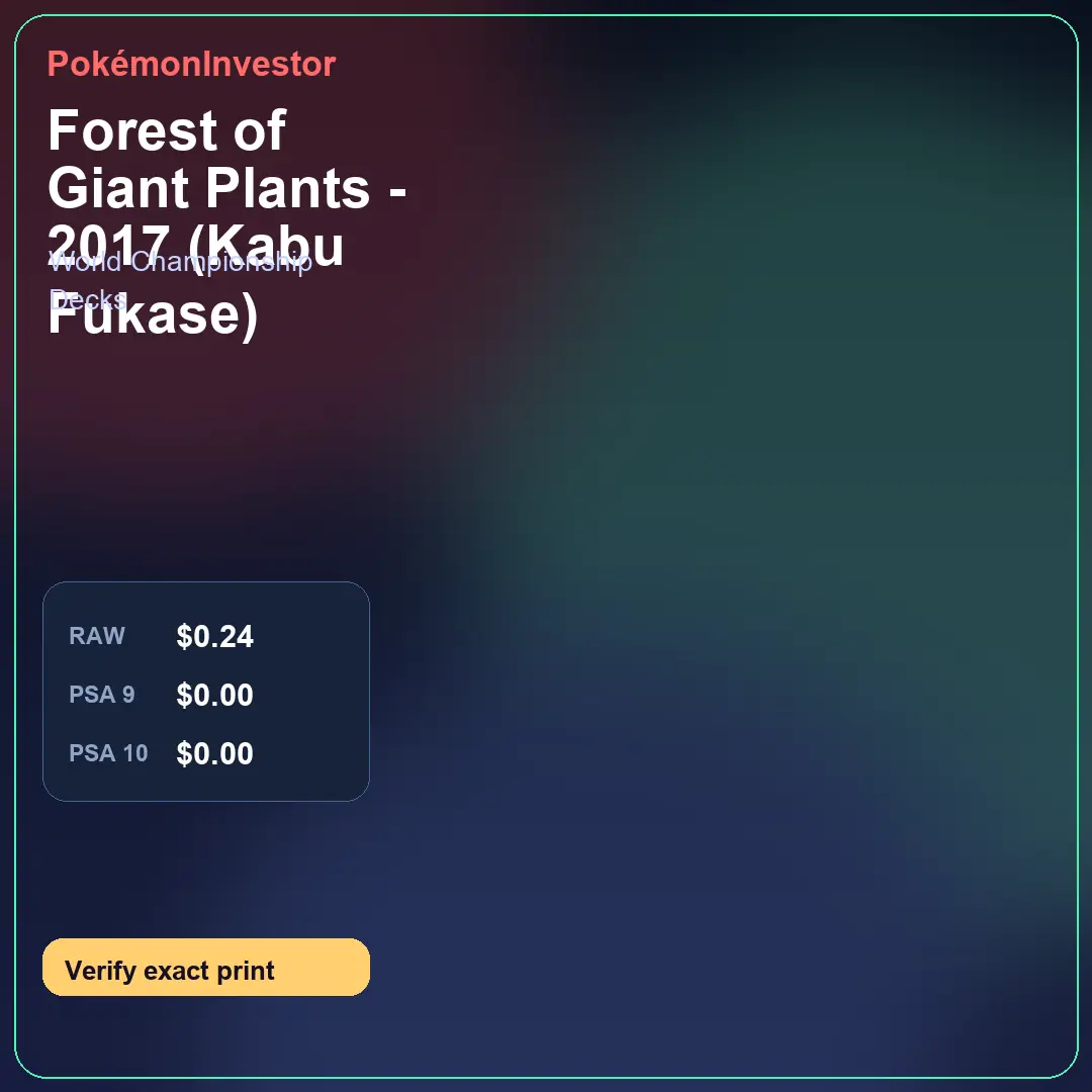 Card research image for Forest of Giant Plants - 2017 (Kabu Fukase)