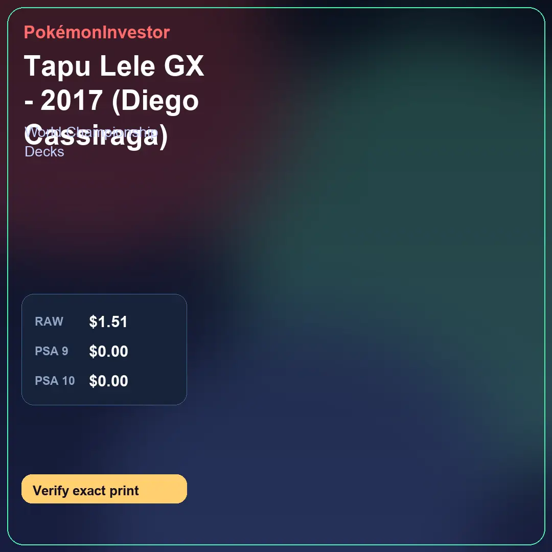 Card research image for Tapu Lele GX - 2017 (Diego Cassiraga)